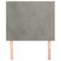 vidaXL Testiere 2 pz Grigio Chiaro 100x5x78/88 cm in Velluto vidaXL Testiere 2 pz Grigio Chiaro 100x5x78/88 cm in Velluto