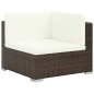 vidaXL Set Divani da Giardino 6 pz con Cuscini in Polyrattan Marrone vidaXL Set Divani da Giardino 6 pz con Cuscini in Polyrattan Marrone