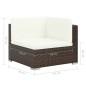 vidaXL Set Divani da Giardino 6 pz con Cuscini in Polyrattan Marrone vidaXL Set Divani da Giardino 6 pz con Cuscini in Polyrattan Marrone