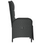 vidaXL Sedie Reclinabili da Esterno con Cuscini 2 pz Polyrattan Nere vidaXL Sedie Reclinabili da Esterno con Cuscini 2 pz Polyrattan Nere