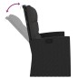 vidaXL Panca da Giardino Reclinabile con Cuscini 118cm Polyrattan Nero vidaXL Panca da Giardino Reclinabile con Cuscini 118cm Polyrattan Nero
