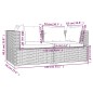 vidaXL Set Divani da Giardino 3 pz con Cuscini in Polyrattan Grigio vidaXL Set Divani da Giardino 3 pz con Cuscini in Polyrattan Grigio