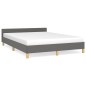 vidaXL Giroletto senza Materasso Grigio Scuro 140x200 cm Tessuto vidaXL Giroletto senza Materasso Grigio Scuro 140x200 cm Tessuto