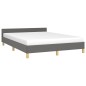 vidaXL Giroletto senza Materasso Grigio Scuro 140x200 cm Tessuto vidaXL Giroletto senza Materasso Grigio Scuro 140x200 cm Tessuto