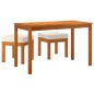 vidaXL Set da Pranzo da Giardino 3pz con Cuscini Legno Massello Acacia
