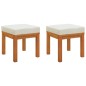 vidaXL Set da Pranzo da Giardino 3pz con Cuscini Legno Massello Acacia