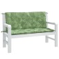 vidaXL Cuscini Panca Giardino 2 pz Motivo a Foglie 120x50x7 cm Tessuto