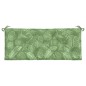 vidaXL Cuscini Panca Giardino 2 pz Motivo a Foglie 120x50x7 cm Tessuto