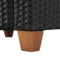 vidaXL Set Divani da Giardino 4 pz con Cuscini in Polyrattan Nero vidaXL Set Divani da Giardino 4 pz con Cuscini in Polyrattan Nero