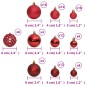 vidaXL Palline di Natale 100 pz Rosso Vino 3 / 4 / 6 cm vidaXL Palline di Natale 100 pz Rosso Vino 3 / 4 / 6 cm