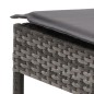 vidaXL Lettini Prendisole 2pz con Tavolino e Cuscini Polyrattan Grigio vidaXL Lettini Prendisole 2pz con Tavolino e Cuscini Polyrattan Grigio