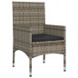 vidaXL Set Divani da Giardino 4 pz con Cuscini in Polyrattan Grigio vidaXL Set Divani da Giardino 4 pz con Cuscini in Polyrattan Grigio