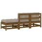 vidaXL Set Divani da Giardino 3 pz con Cuscini in Legno Massello Miele vidaXL Set Divani da Giardino 3 pz con Cuscini in Legno Massello Miele