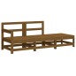 vidaXL Set Divani da Giardino 3 pz con Cuscini in Legno Massello Miele vidaXL Set Divani da Giardino 3 pz con Cuscini in Legno Massello Miele