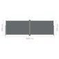 Tenda da Sole Laterale Retrattile Antracite 200x600 cm Tenda da Sole Laterale Retrattile Antracite 200x600 cm