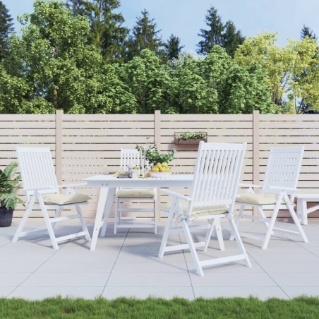vidaXL Cuscini per Sedia 4 pz Bianco Crema 50x50x7cm in Tessuto Oxford