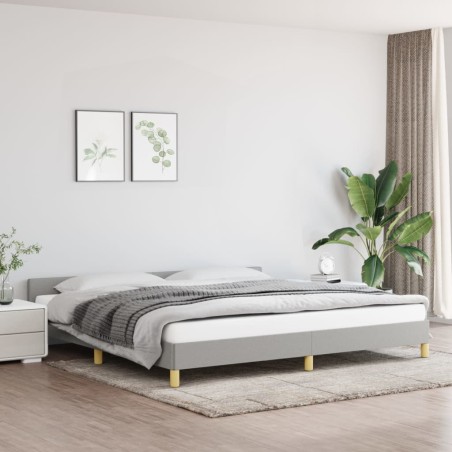 vidaXL Giroletto senza Materasso Grigio Chiaro 200x200 cm Tessuto