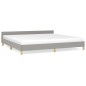 vidaXL Giroletto senza Materasso Grigio Chiaro 200x200 cm Tessuto vidaXL Giroletto senza Materasso Grigio Chiaro 200x200 cm Tessuto