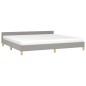 vidaXL Giroletto senza Materasso Grigio Chiaro 200x200 cm Tessuto vidaXL Giroletto senza Materasso Grigio Chiaro 200x200 cm Tessuto