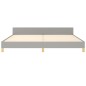 vidaXL Giroletto senza Materasso Grigio Chiaro 200x200 cm Tessuto vidaXL Giroletto senza Materasso Grigio Chiaro 200x200 cm Tessuto