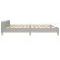 vidaXL Giroletto senza Materasso Grigio Chiaro 200x200 cm Tessuto vidaXL Giroletto senza Materasso Grigio Chiaro 200x200 cm Tessuto