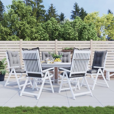 vidaXL Cuscini per Sedie 6 pz Grigie 120x50x7 cm in Tessuto