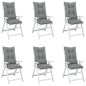 vidaXL Cuscini per Sedie 6 pz Grigie 120x50x7 cm in Tessuto vidaXL Cuscini per Sedie 6 pz Grigie 120x50x7 cm in Tessuto