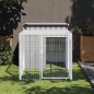 vidaXL Pollaio Area Corsa Grigio Chiaro 110x201x110 cm Acciaio Zincato vidaXL Pollaio Area Corsa Grigio Chiaro 110x201x110 cm Acciaio Zincato