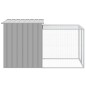 vidaXL Pollaio Area Corsa Grigio Chiaro 110x201x110 cm Acciaio Zincato vidaXL Pollaio Area Corsa Grigio Chiaro 110x201x110 cm Acciaio Zincato