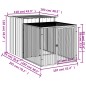 vidaXL Pollaio Area Corsa Grigio Chiaro 110x201x110 cm Acciaio Zincato vidaXL Pollaio Area Corsa Grigio Chiaro 110x201x110 cm Acciaio Zincato
