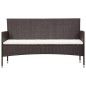 vidaXL Set Divani da Giardino 4 pz con Cuscini in Polyrattan Marrone vidaXL Set Divani da Giardino 4 pz con Cuscini in Polyrattan Marrone