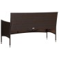 vidaXL Set Divani da Giardino 4 pz con Cuscini in Polyrattan Marrone vidaXL Set Divani da Giardino 4 pz con Cuscini in Polyrattan Marrone