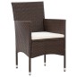 vidaXL Set Divani da Giardino 4 pz con Cuscini in Polyrattan Marrone vidaXL Set Divani da Giardino 4 pz con Cuscini in Polyrattan Marrone