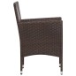 vidaXL Set Divani da Giardino 4 pz con Cuscini in Polyrattan Marrone vidaXL Set Divani da Giardino 4 pz con Cuscini in Polyrattan Marrone