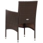 vidaXL Set Divani da Giardino 4 pz con Cuscini in Polyrattan Marrone vidaXL Set Divani da Giardino 4 pz con Cuscini in Polyrattan Marrone