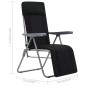 vidaXL Sedie da Giardino Pieghevoli con Cuscino 2 pz Nere vidaXL Sedie da Giardino Pieghevoli con Cuscino 2 pz Nere