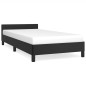 vidaXL Giroletto con Testiera Nero 90x200 cm in Similpelle vidaXL Giroletto con Testiera Nero 90x200 cm in Similpelle