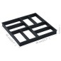 Stampi per Pavimenti 2 pz 40x40x4 cm Plastica Stampi per Pavimenti 2 pz 40x40x4 cm Plastica