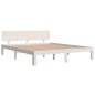 vidaXL Giroletto Bianco 160x200 cm in Legno Massello di Pino vidaXL Giroletto Bianco 160x200 cm in Legno Massello di Pino