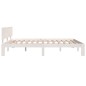 vidaXL Giroletto Bianco 160x200 cm in Legno Massello di Pino vidaXL Giroletto Bianco 160x200 cm in Legno Massello di Pino