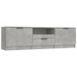 Mobile per TV Grigio Cemento 140x35x40cm Legno Multistrato Mobile per TV Grigio Cemento 140x35x40cm Legno Multistrato