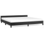 vidaXL Giroletto con Testiera Nero 200x200 cm in Similpelle vidaXL Giroletto con Testiera Nero 200x200 cm in Similpelle