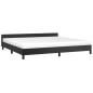 vidaXL Giroletto con Testiera Nero 200x200 cm in Similpelle vidaXL Giroletto con Testiera Nero 200x200 cm in Similpelle