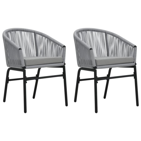vidaXL Sedie da Giardino 2 pz Antracite in Rattan PE