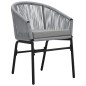 vidaXL Sedie da Giardino 2 pz Antracite in Rattan PE vidaXL Sedie da Giardino 2 pz Antracite in Rattan PE