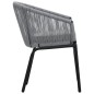 vidaXL Sedie da Giardino 2 pz Antracite in Rattan PE vidaXL Sedie da Giardino 2 pz Antracite in Rattan PE