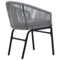 vidaXL Sedie da Giardino 2 pz Antracite in Rattan PE vidaXL Sedie da Giardino 2 pz Antracite in Rattan PE