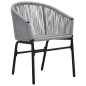 vidaXL Sedie da Giardino 2 pz Antracite in Rattan PE vidaXL Sedie da Giardino 2 pz Antracite in Rattan PE