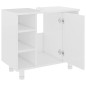vidaXL Mobile da Bagno Bianco Lucido 60x32x53,5cm in Legno Multistrato