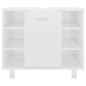 vidaXL Mobile da Bagno Bianco Lucido 60x32x53,5cm in Legno Multistrato